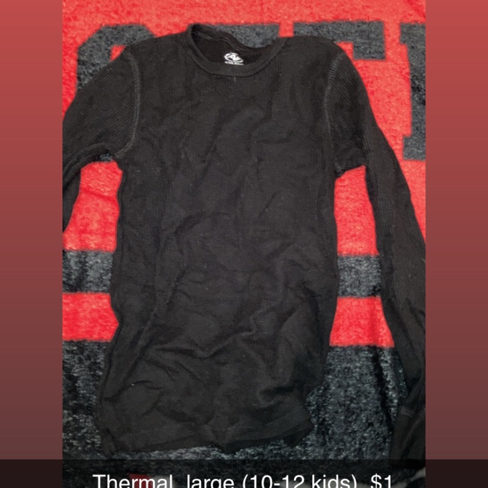 Black Long Sleeve Thermal kids